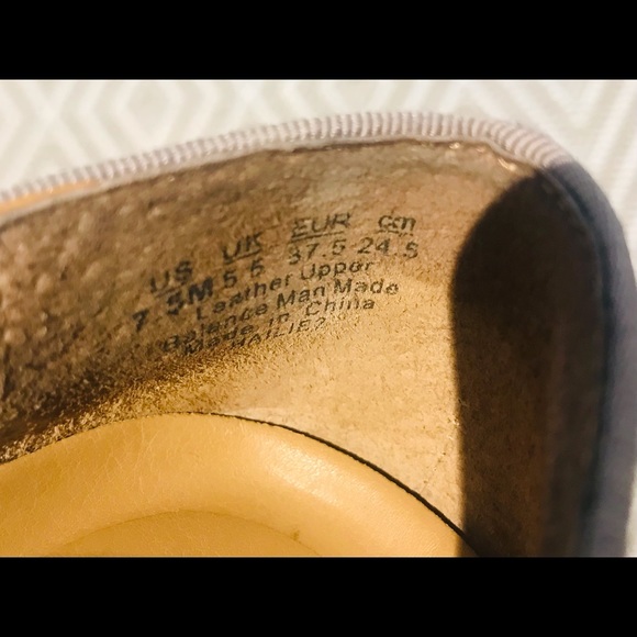 Franco Sarto light Grey Leather wedge Loafers - Picture 7 of 7